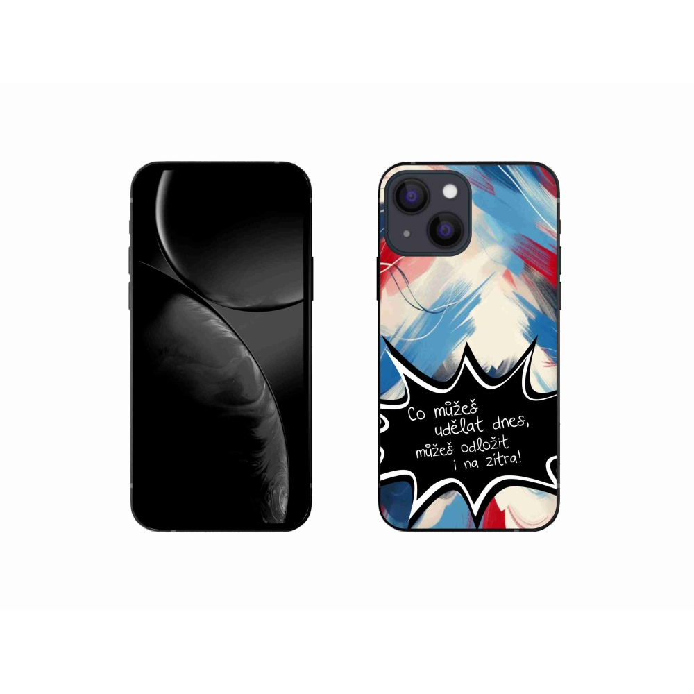 Gelový kryt mmCase na iPhone 13 mini 5.4 - vtipný text 9 černé pozadí