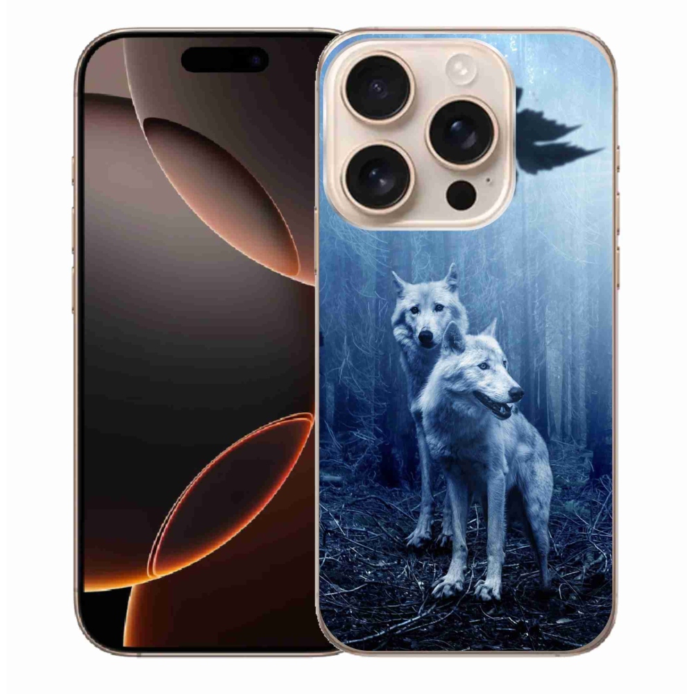 Gelový kryt mmCase na iPhone 16 Pro Max - vlci v lese