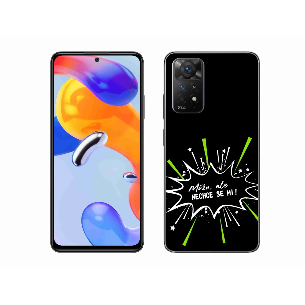 Gelový kryt mmCase na Xiaomi Redmi Note 11 Pro 4G/5G - vtipný text 11 černé pozadí