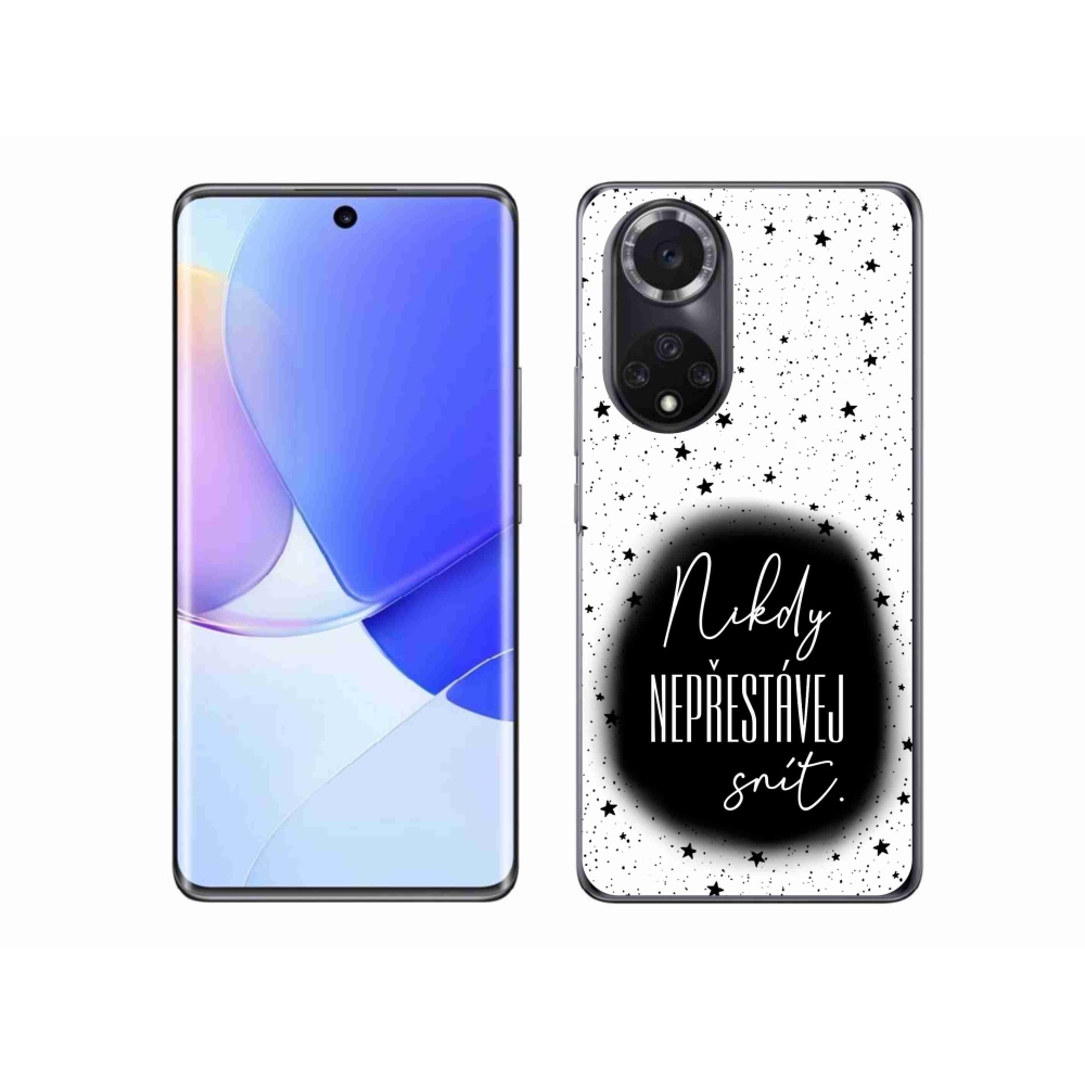 Gelový kryt mmCase na Honor 50 - citát 1 černobílé pozadí