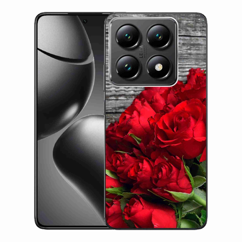Gelový kryt mmCase na Xiaomi 14T Pro - červené růže