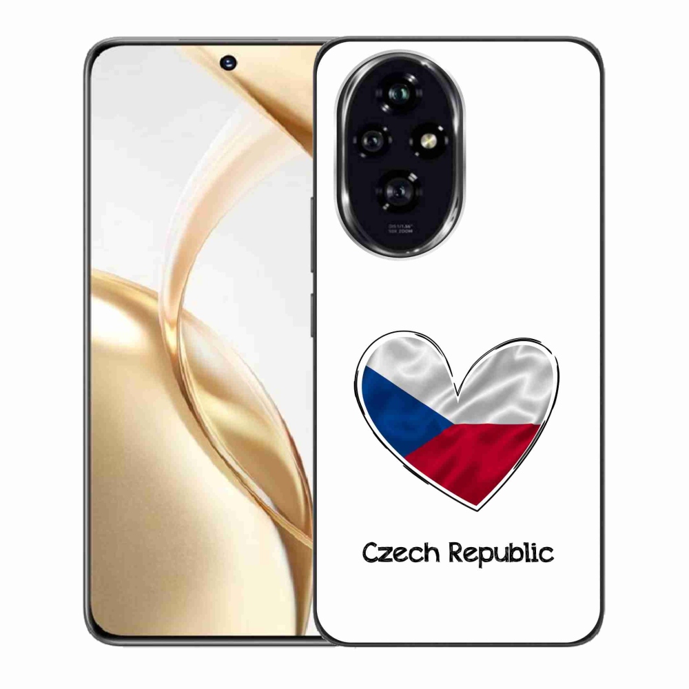 Gelový kryt mmCase na Honor 200 5G - vlajka srdce bílé pozadí