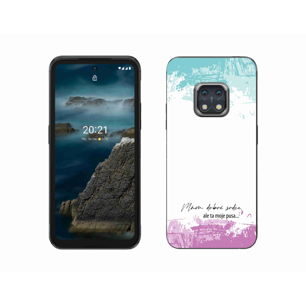 Gelový kryt mmCase na Nokia XR20 - vtipný text 3 bílé pozadí