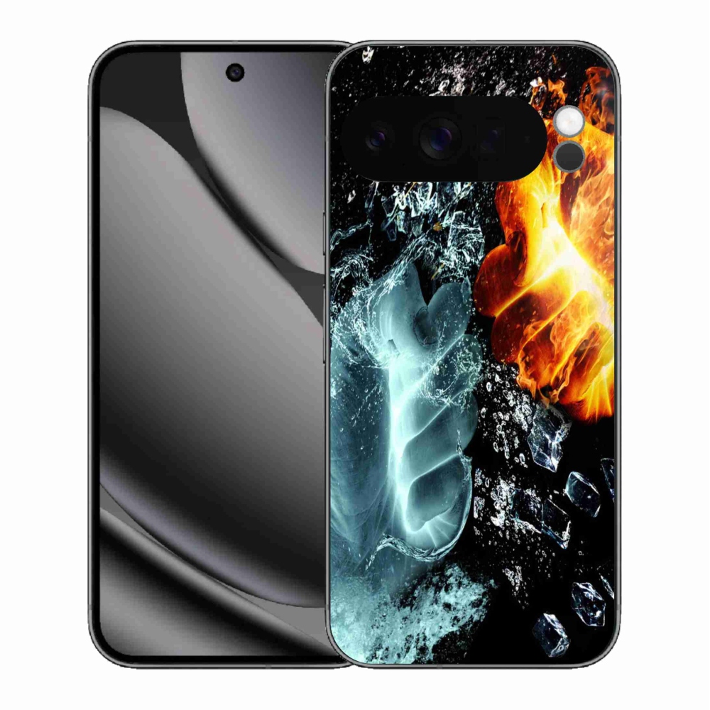 Gelový kryt mmCase na Google Pixel 10 Pro XL - voda a oheň