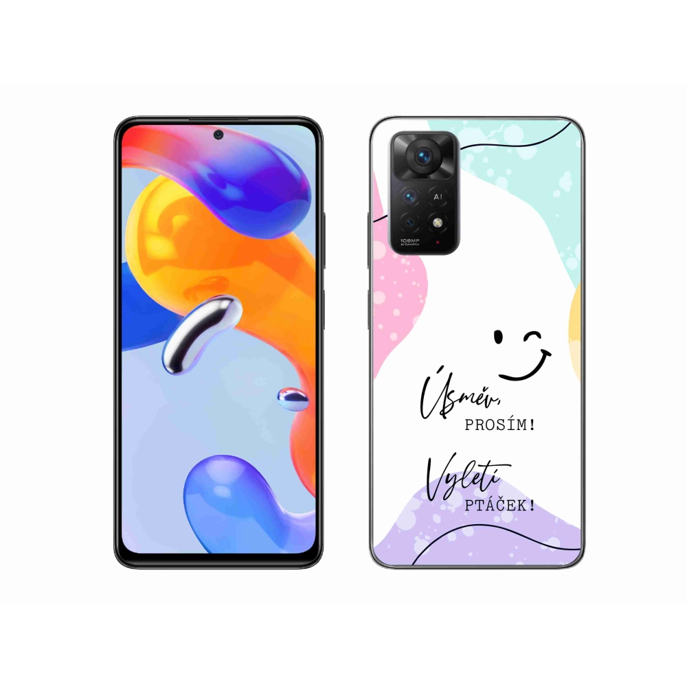 Gelový kryt mmCase na Xiaomi Redmi Note 11 Pro 4G/5G - vtipný text 4 bílé pozadí
