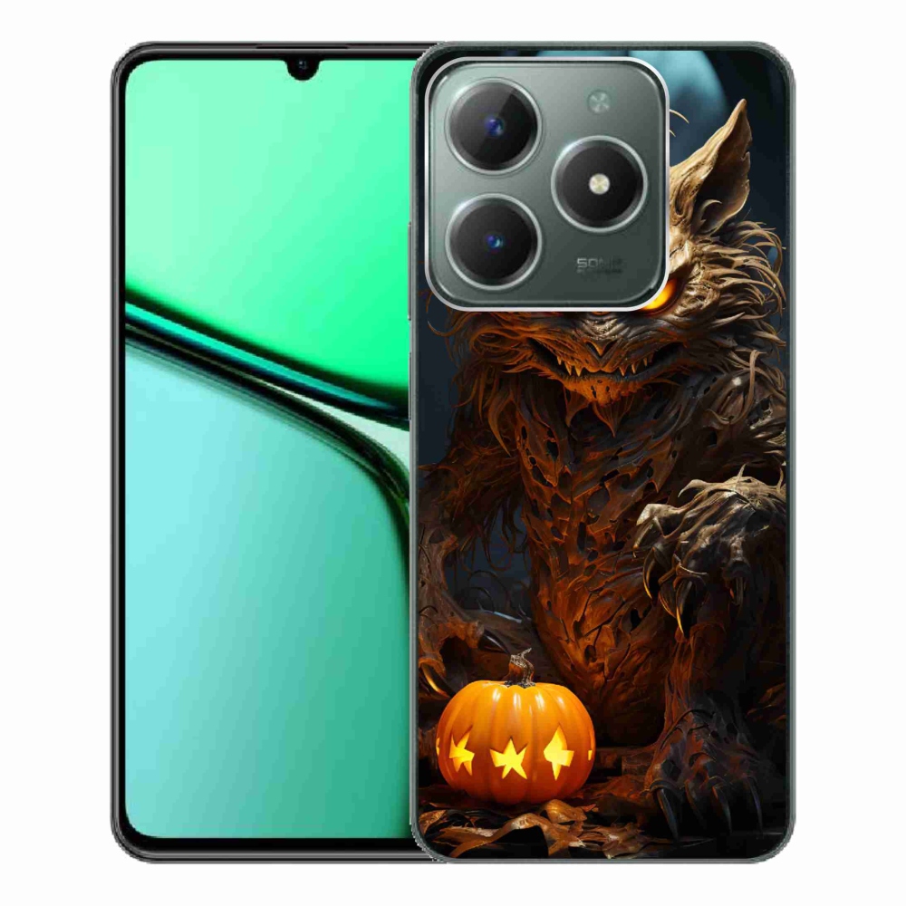 Gelový kryt mmCase na Realme C61 - halloweenská příšera