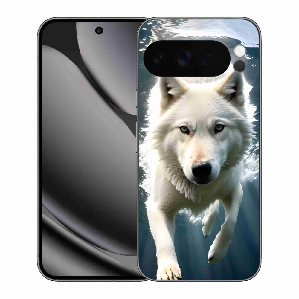 Gelový kryt mmCase na Google Pixel 10 Pro XL - bílý vlk