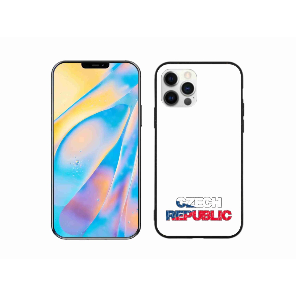Gelový kryt mmCase na iPhone 12 - Czech Republic bílé pozadí