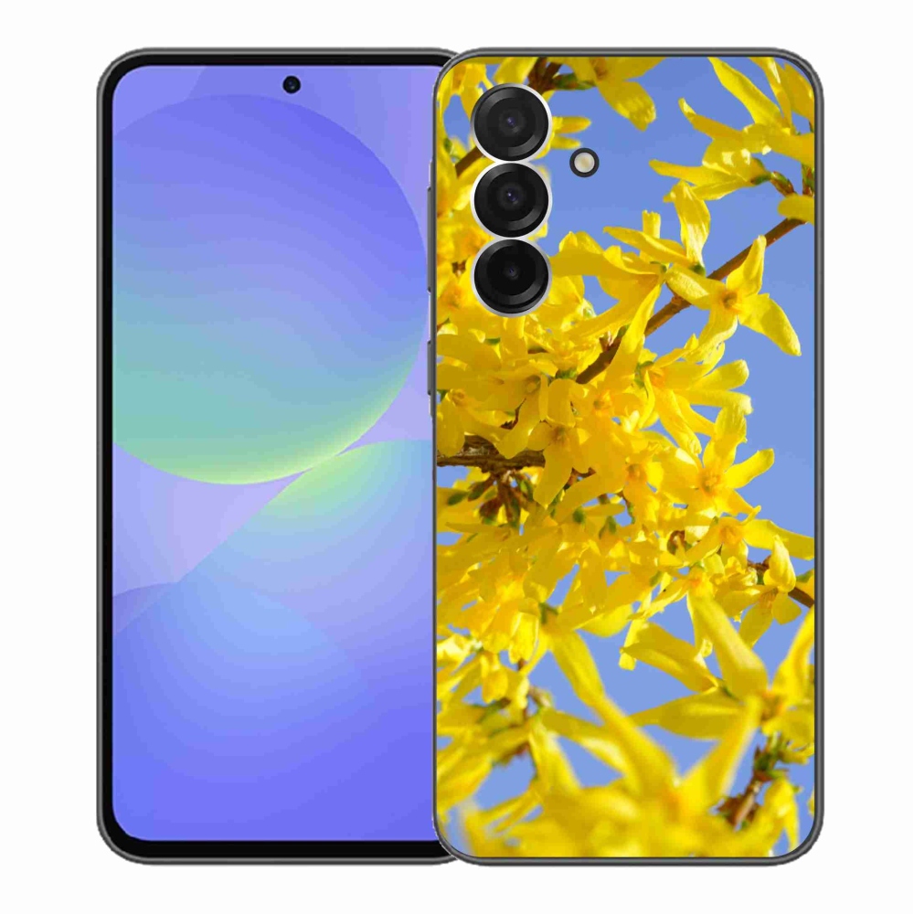 Gelový kryt mmCase na Samsung Galaxy A36 5G - žluté květy