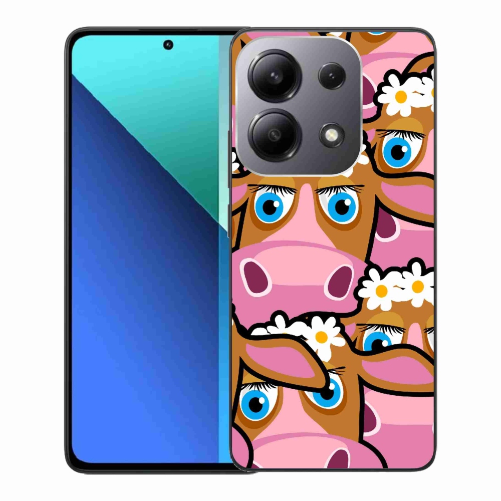Gelový kryt mmCase na Xiaomi Redmi Note 13 - kreslené kravičky