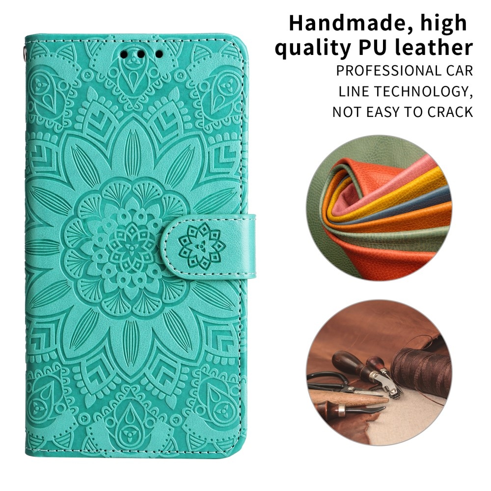 Sunflower knížkové pouzdro na Realme GT 7 Pro 5G - modrozelené