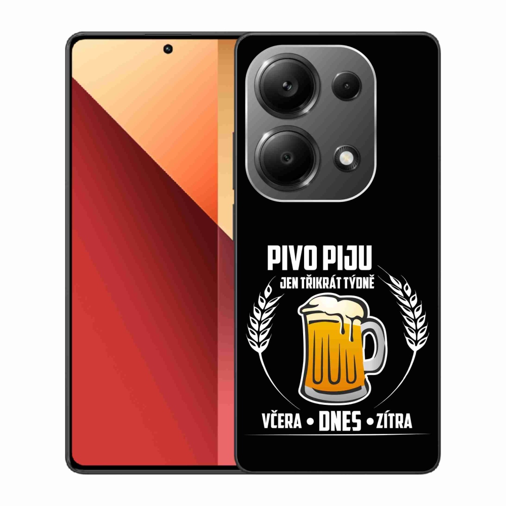 Gelový kryt mmCase na Xiaomi Redmi Note 13 Pro 4G/Poco M6 Pro  - pivní motiv černé pozadí