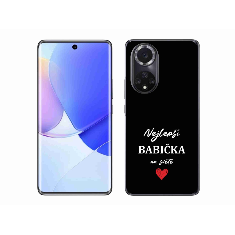 Gelový kryt mmCase na Honor 50 - nejlepší babička 1 černé pozadí