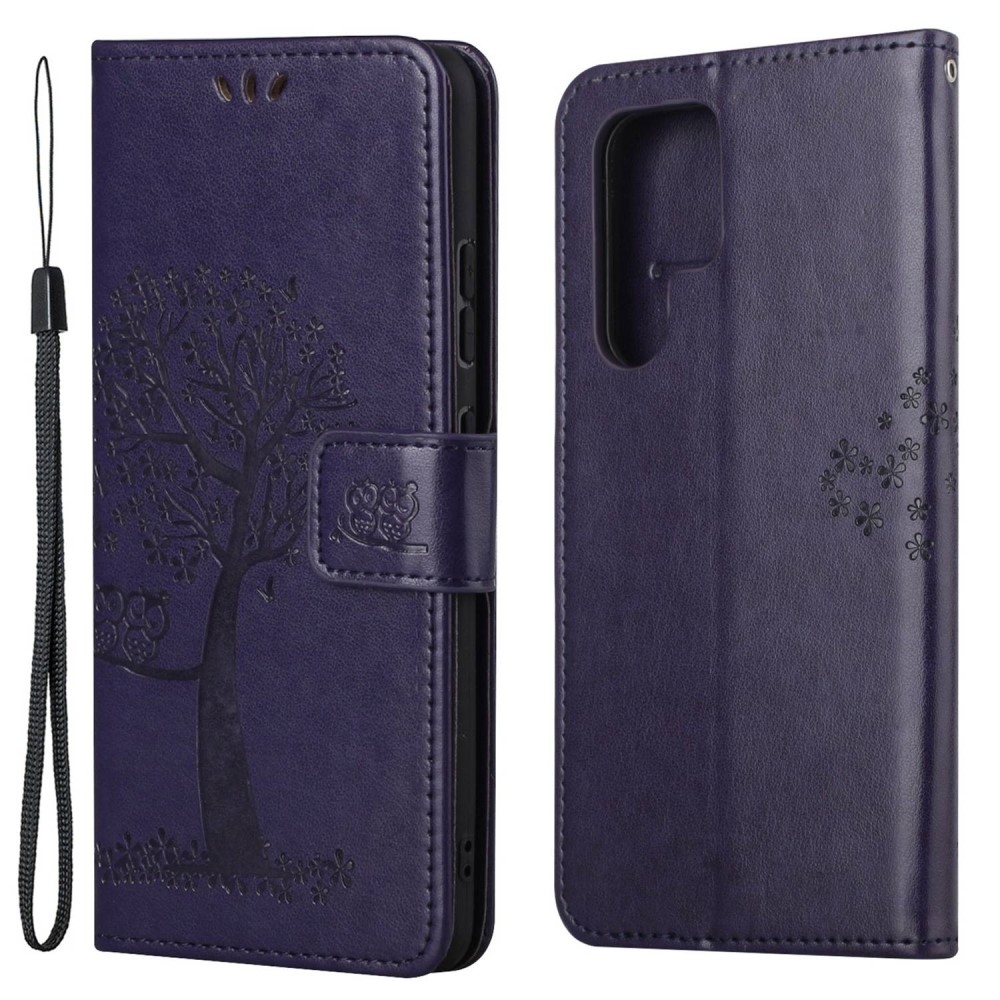 Tree knížkové pouzdro na Samsung Galaxy S24 Ultra - tmavěfialové