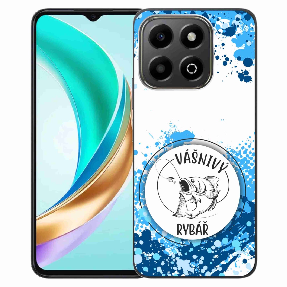 Gelový kryt mmCase na Honor X6b - vášnivý rybář bílé pozadí