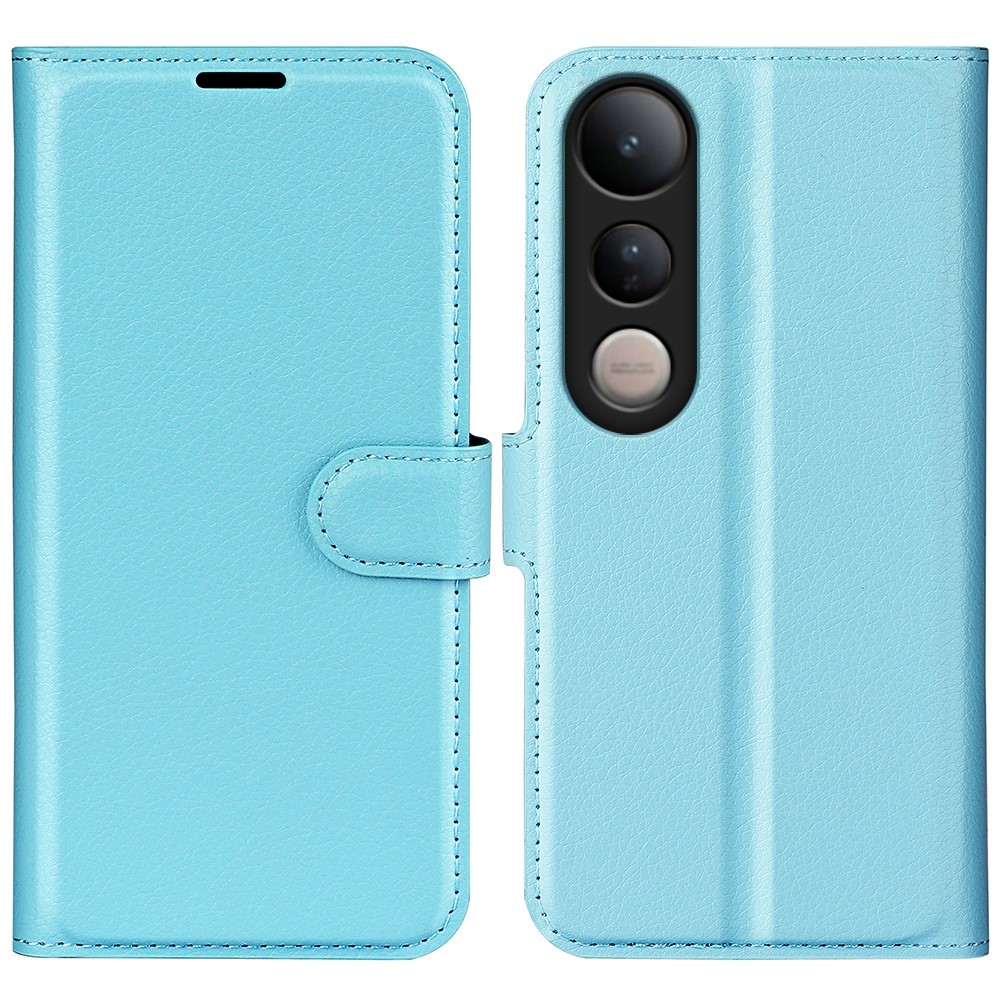Litchi knížkové pouzdro na Vivo V50 Lite 4G/5G - modré