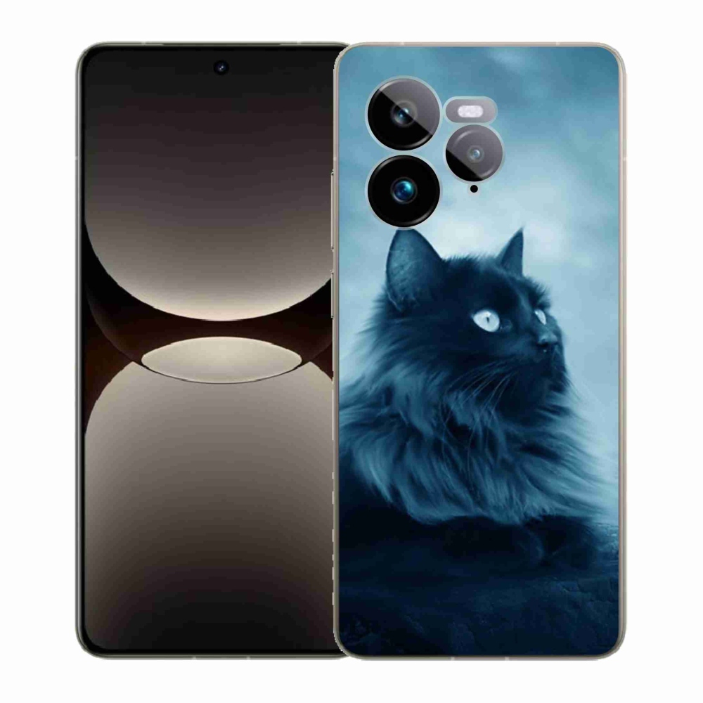 Gelový kryt mmCase na Realme GT 7 Pro 5G - černá kočka 1