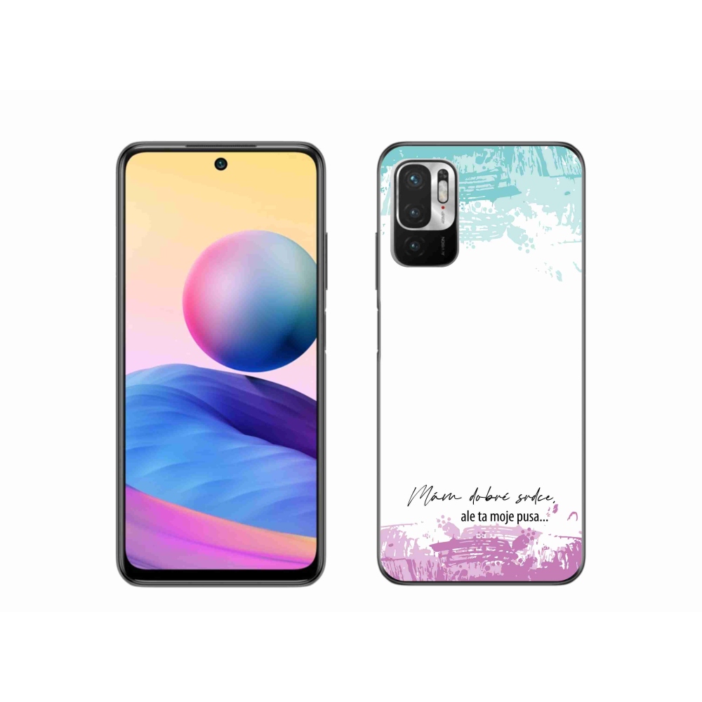 Gelový kryt mmCase na Xiaomi Redmi Note 10 5G - vtipný text 3 bílé pozadí