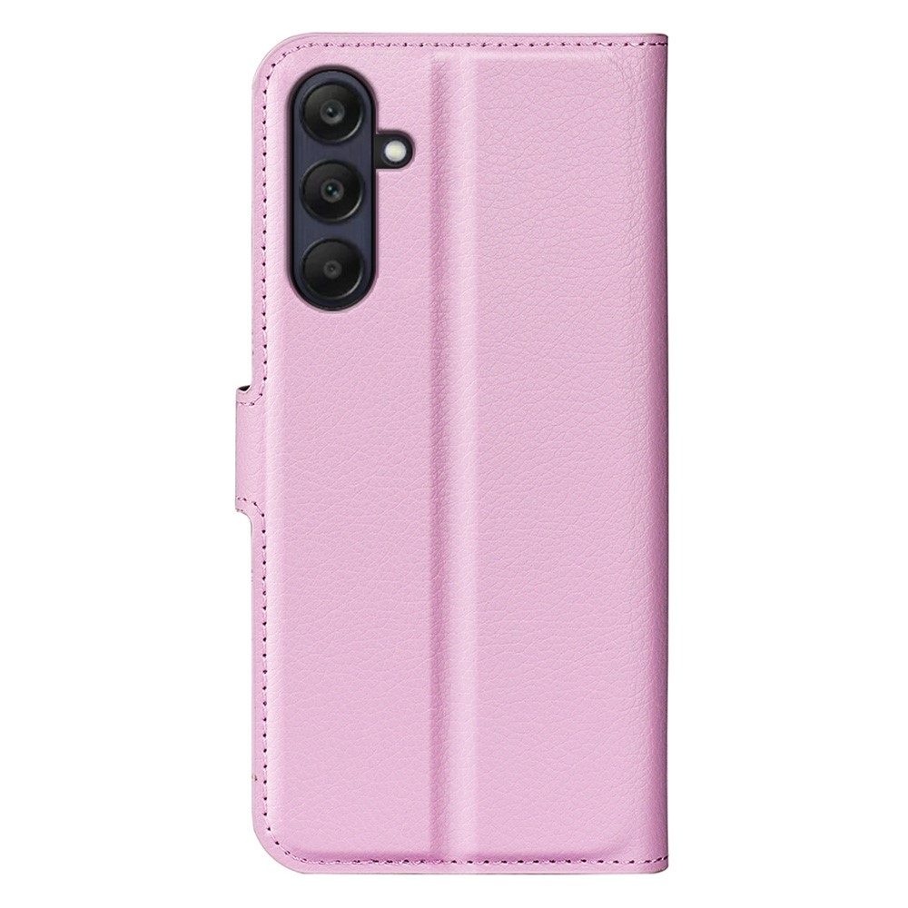 Litchi knížkové pouzdro na Samsung Galaxy A26 5G - růžové
