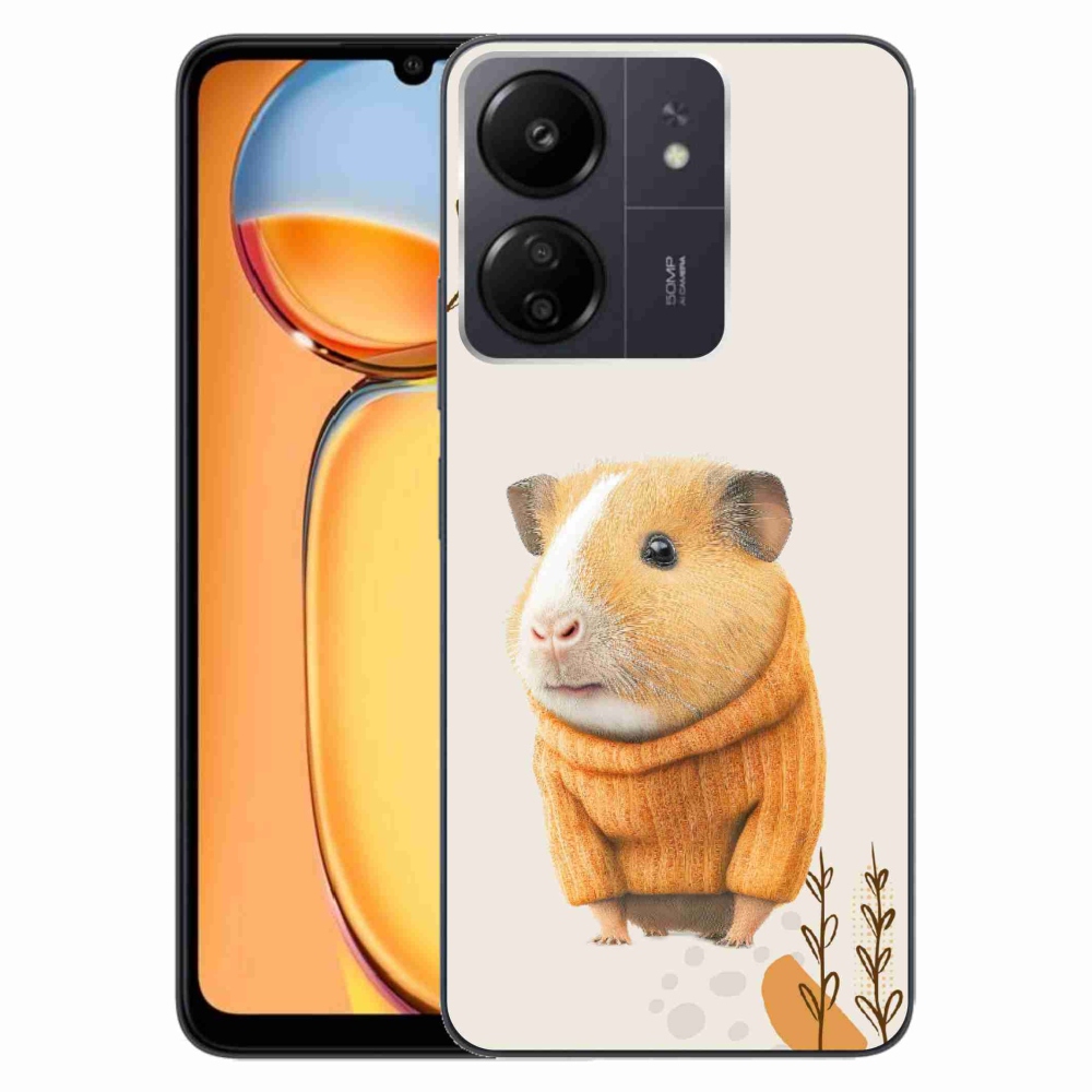 Gelový kryt mmCase na Xiaomi Poco C65/Redmi 13C - morče ve svetru