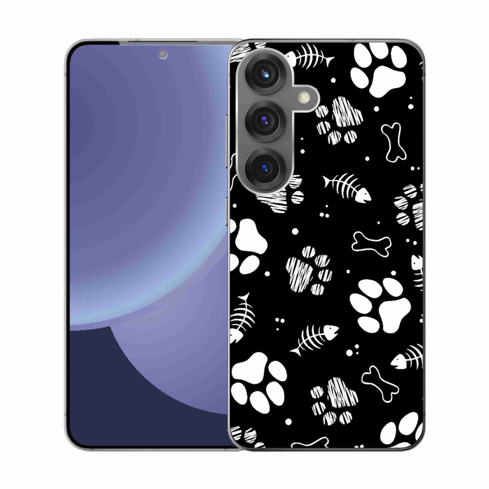 Gelový kryt mmCase na Samsung Galaxy S25 - psí tlapky