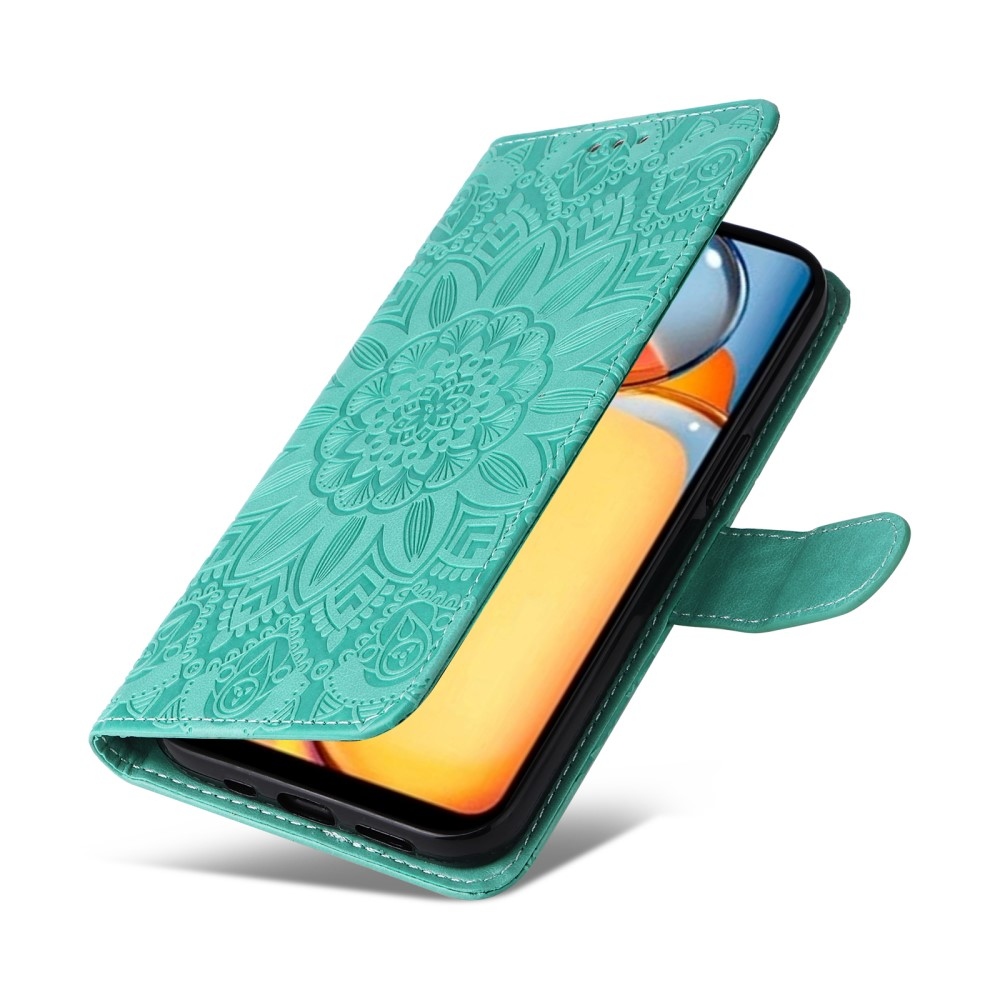 Sunflower knížkové pouzdro na Xiaomi Poco C65/Redmi 13C - modrozelené