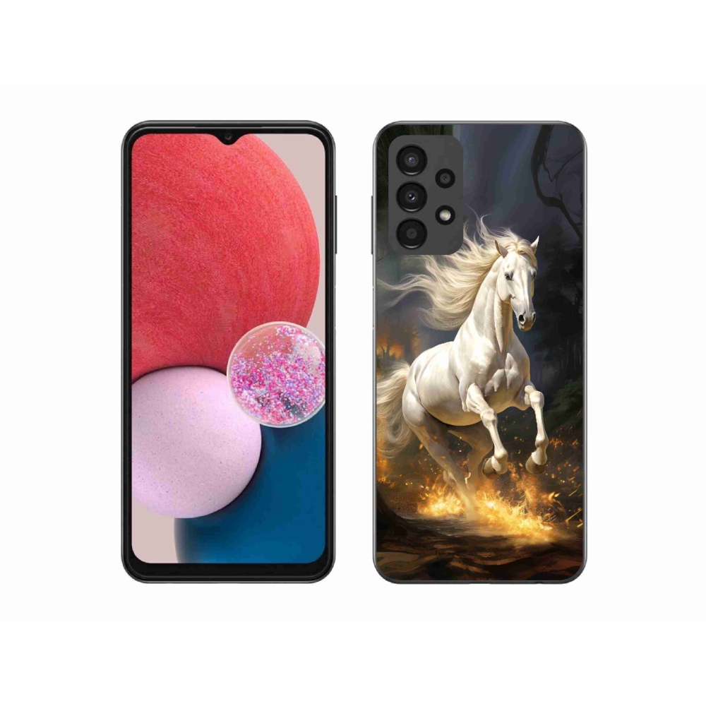 Gelový kryt mmCase na Samsung Galaxy A13 4G - bílý kůň 2