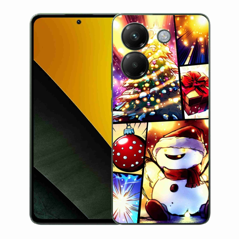 Gelový kryt mmCase na Xiaomi Poco M7 Pro 5G - vánoční motivy 1