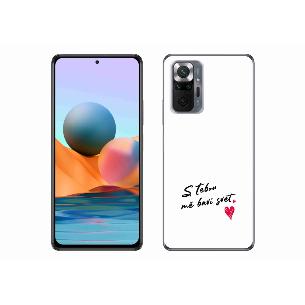 Gelový kryt mmCase na Xiaomi Redmi Note 10 Pro - zamilovaný text 1 bílé pozadí