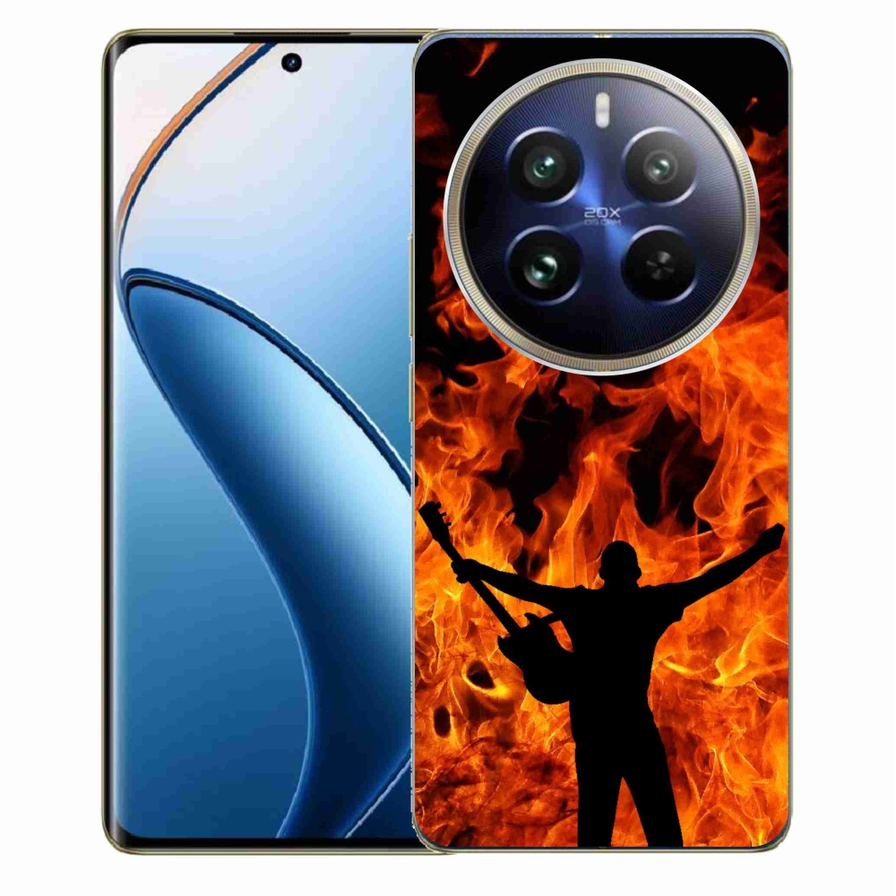 Gelový kryt mmCase na Realme 12 Pro 5G/12 Pro+ 5G - muzikant a oheň
