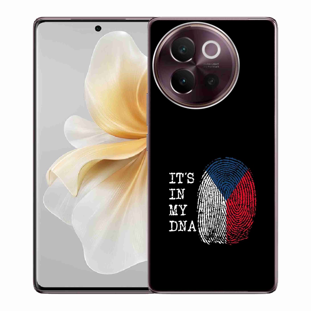 Gelový kryt mmCase na Vivo V40 Lite 5G - vlajka otisk prstu černé pozadí