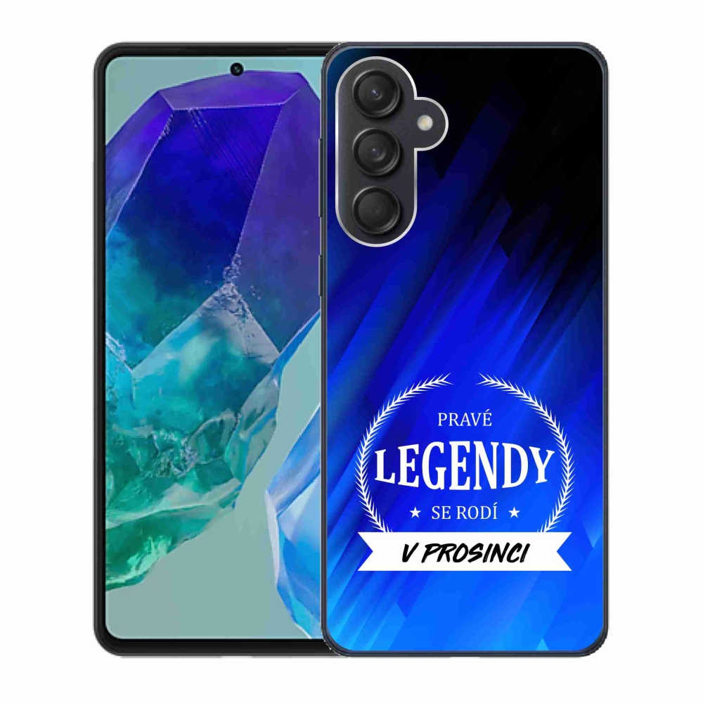 Gelový kryt mmCase na Samsung Galaxy M55 5G - legendy v prosinci modré pozadí
