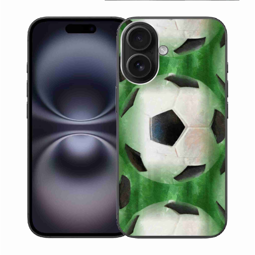 Gelový kryt mmCase na iPhone 16 - fotbalový míč