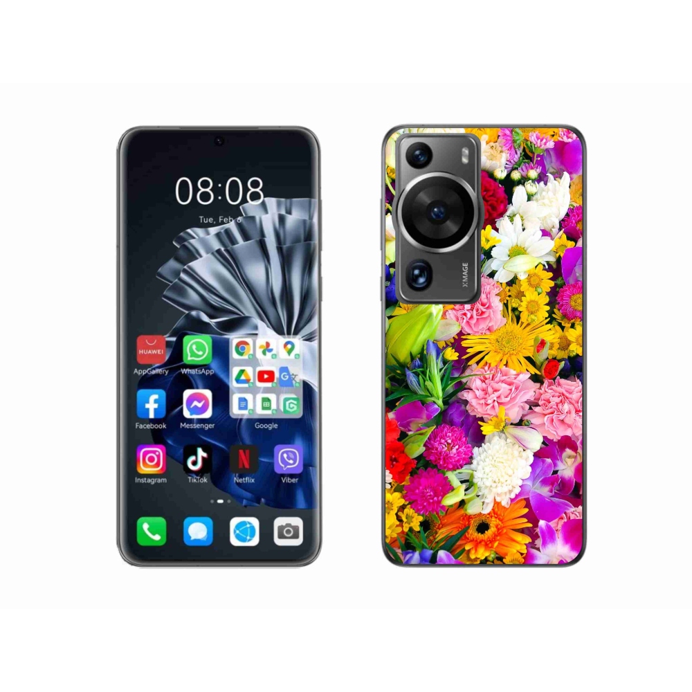 Gelový kryt mmCase na Huawei P60 Pro - květiny 12