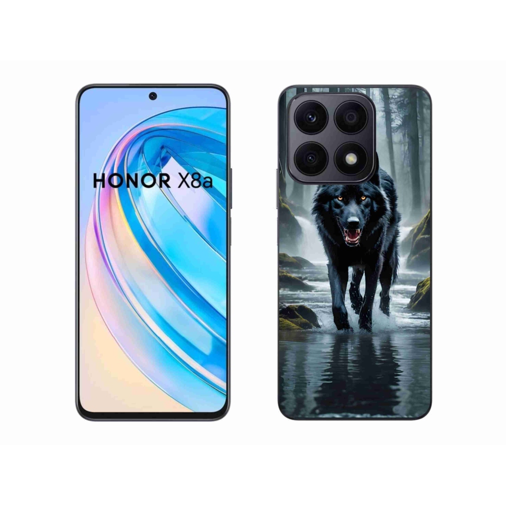 Gelový kryt mmCase na Honor X8a - černý vlk