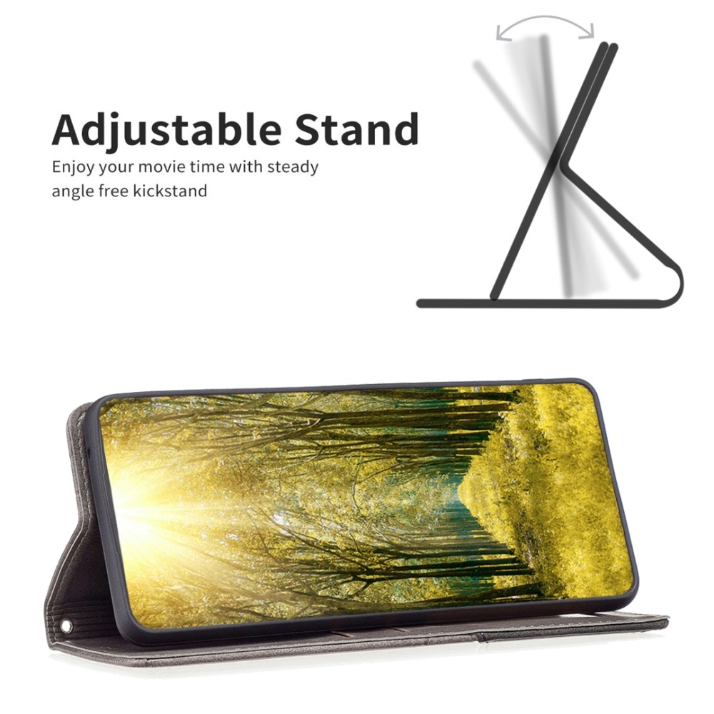 Triangle knížkové pouzdro na Xiaomi Redmi Note 13 Pro 4G/Poco M6 Pro - šedé