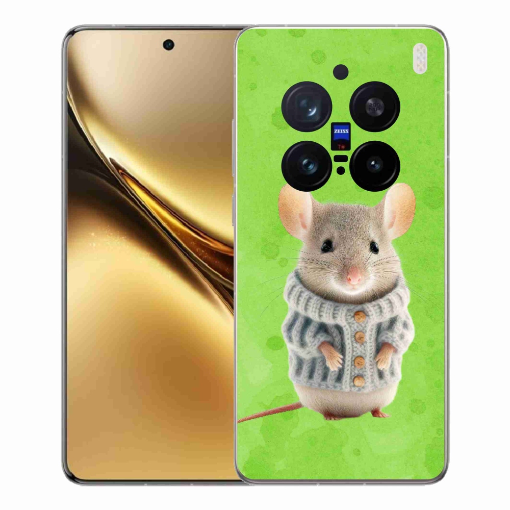 Gelový kryt mmCase na Vivo X200 Pro 5G - myška ve svetru