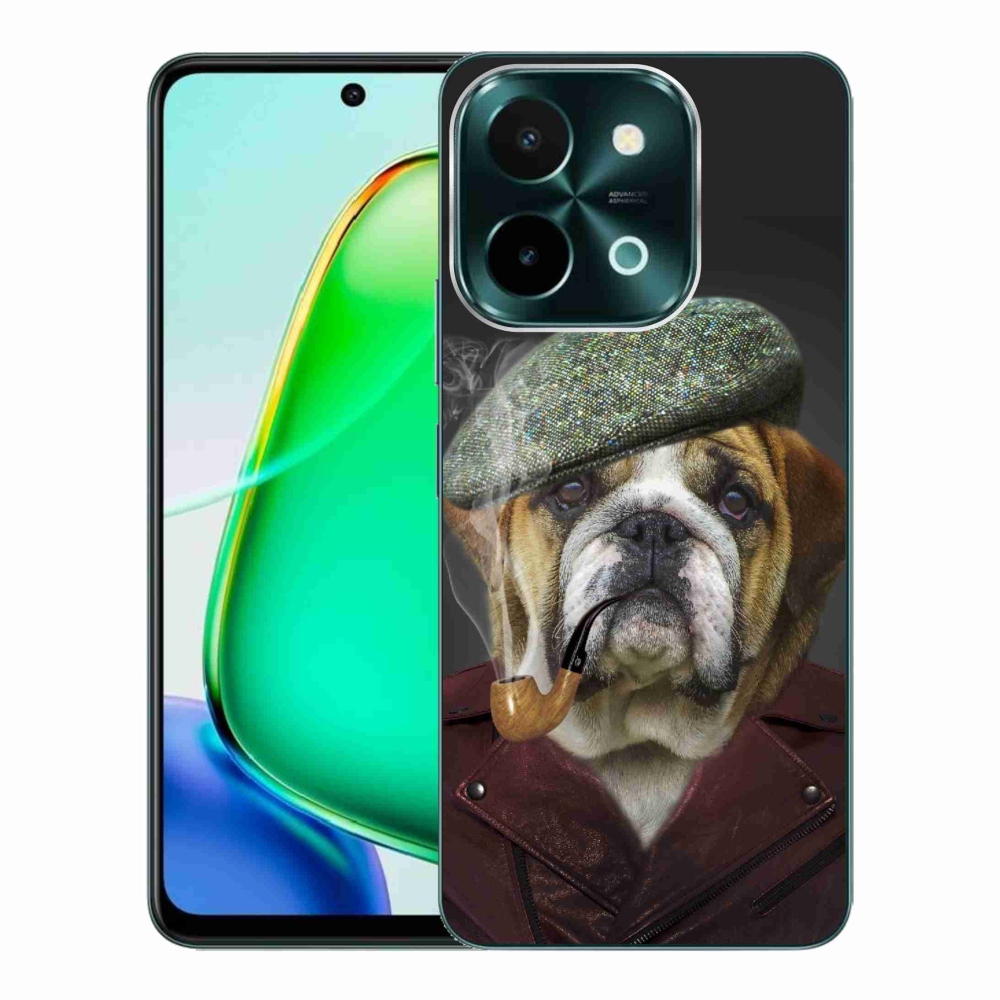 Gelový kryt mmCase na Vivo Y28 - pes s fajfkou
