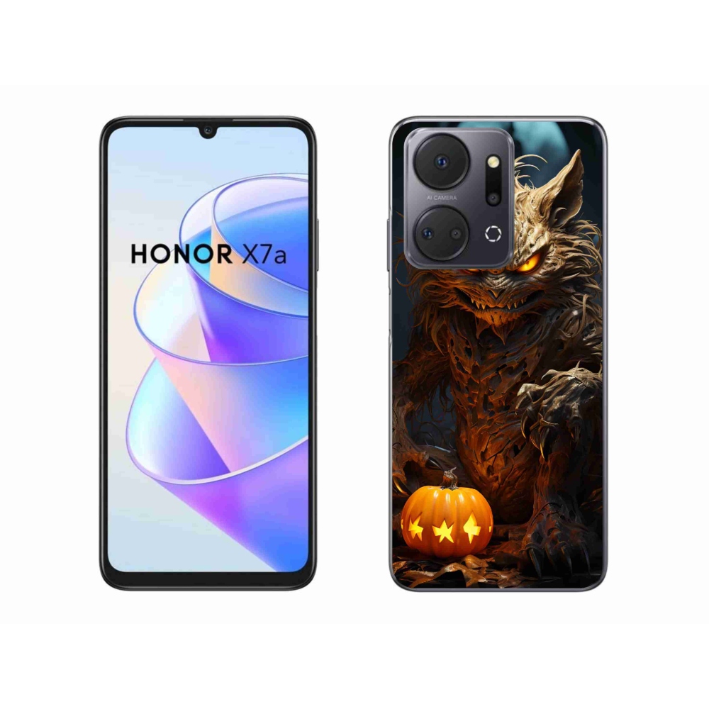 Gelový kryt mmCase na Honor X7a - halloweenská příšera