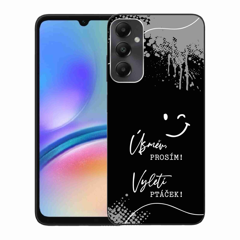 Gelový kryt mmCase na Samsung Galaxy A05s - vtipný text 4 černé pozadí