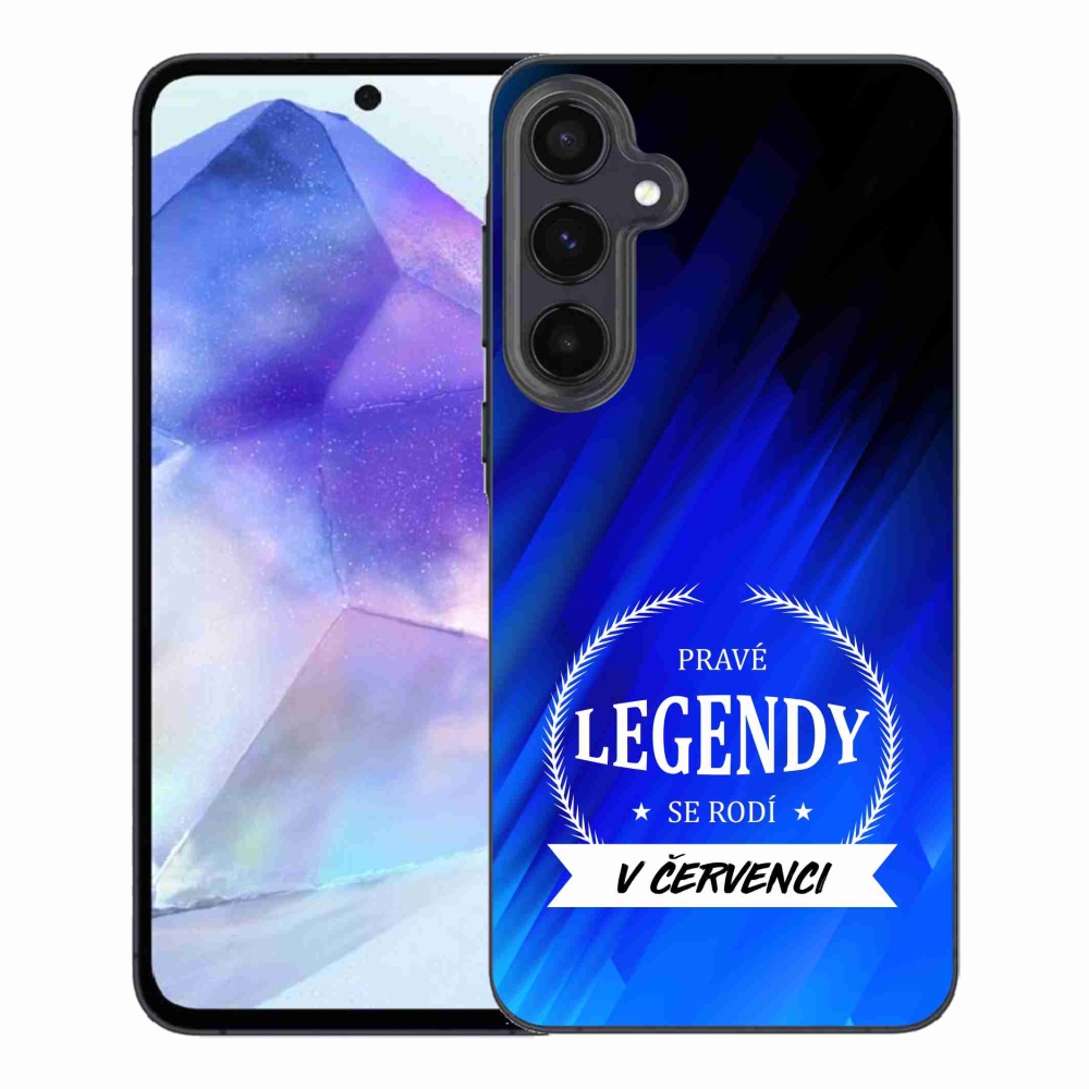 Gelový kryt mmCase na Samsung Galaxy A55 5G - legendy v červenci modré pozadí
