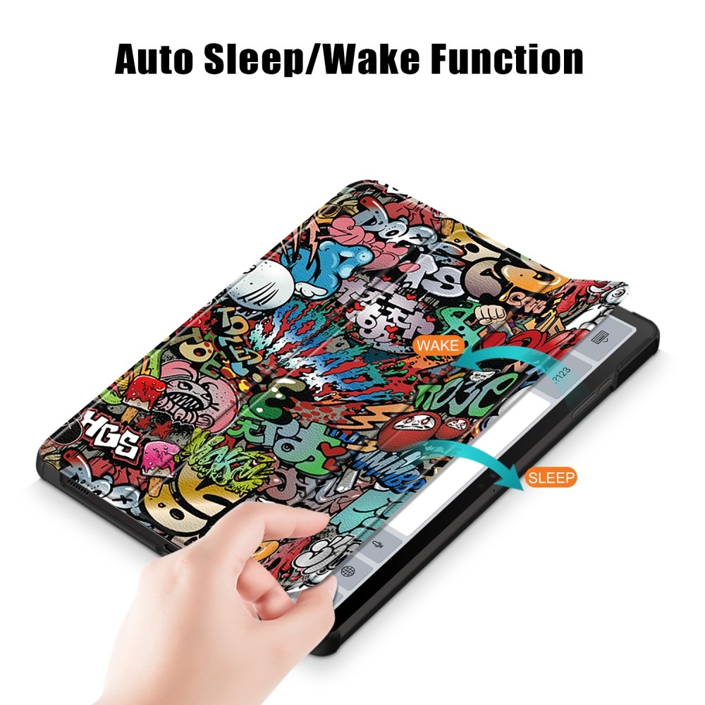 Print chytré zavírací pouzdro na Samsung Galaxy Tab S9/Tab S10 - graffiti
