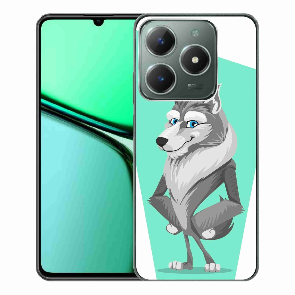 Gelový kryt mmCase na Realme C61 - kreslený vlk