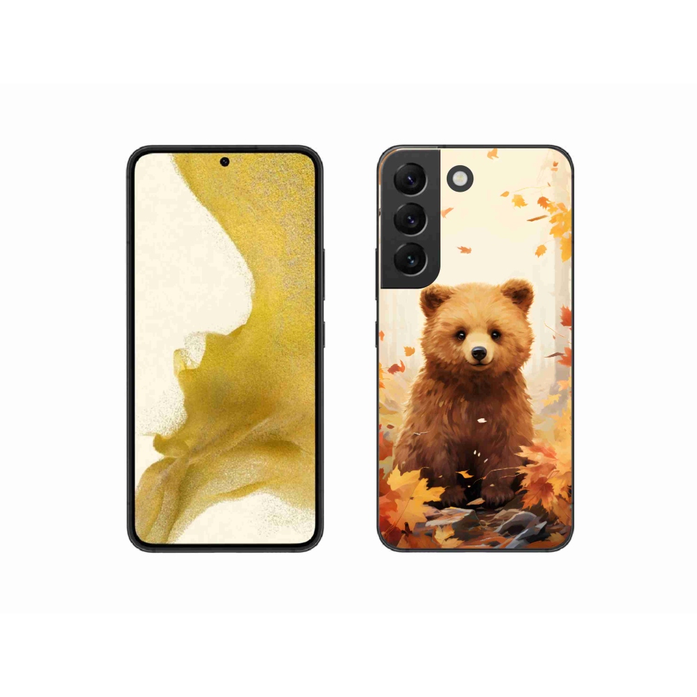 Gelový kryt mmCase na Samsung Galaxy S22 5G - medvěd v lese