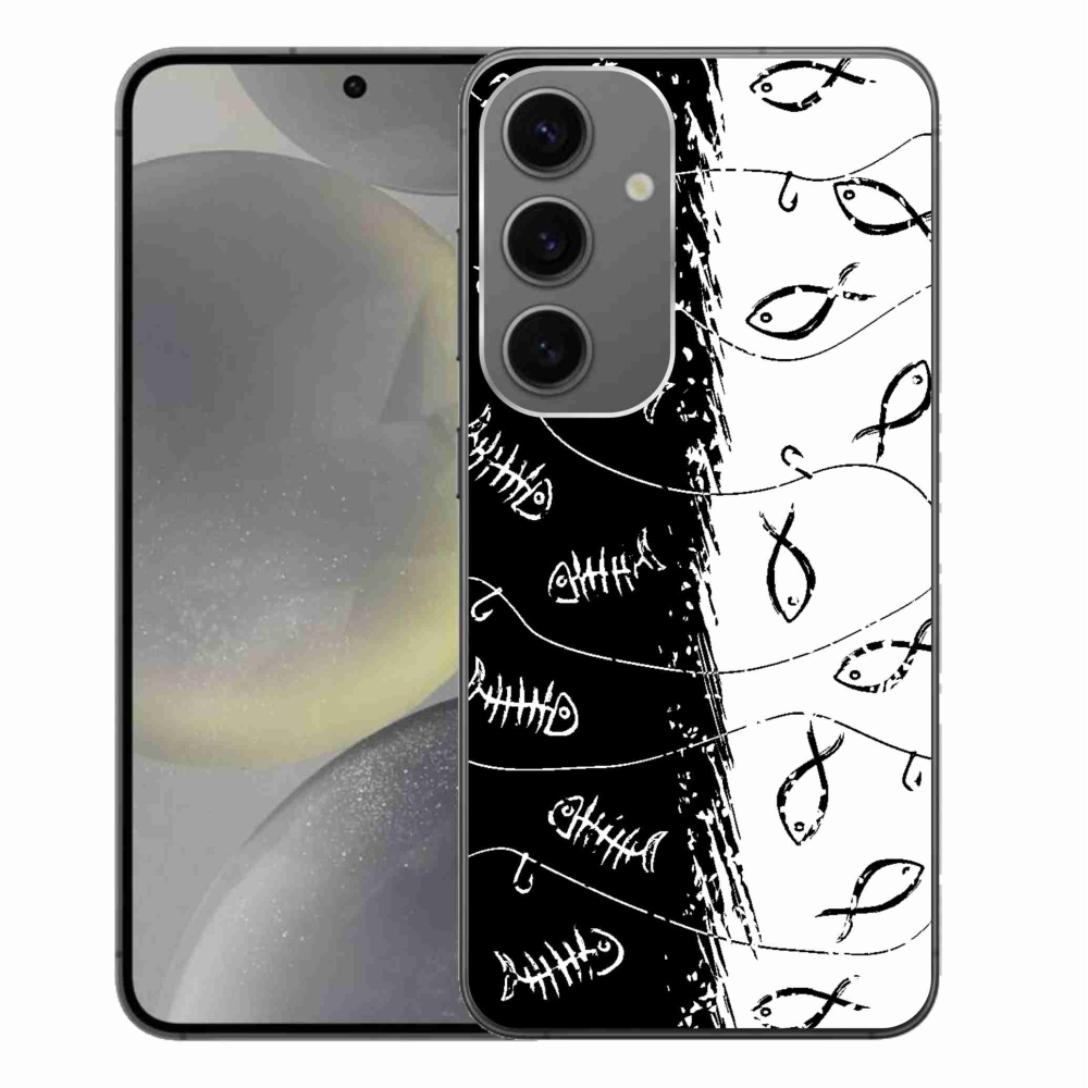 Gelový kryt mmCase na Samsung Galaxy S24+ - kostry a rybky