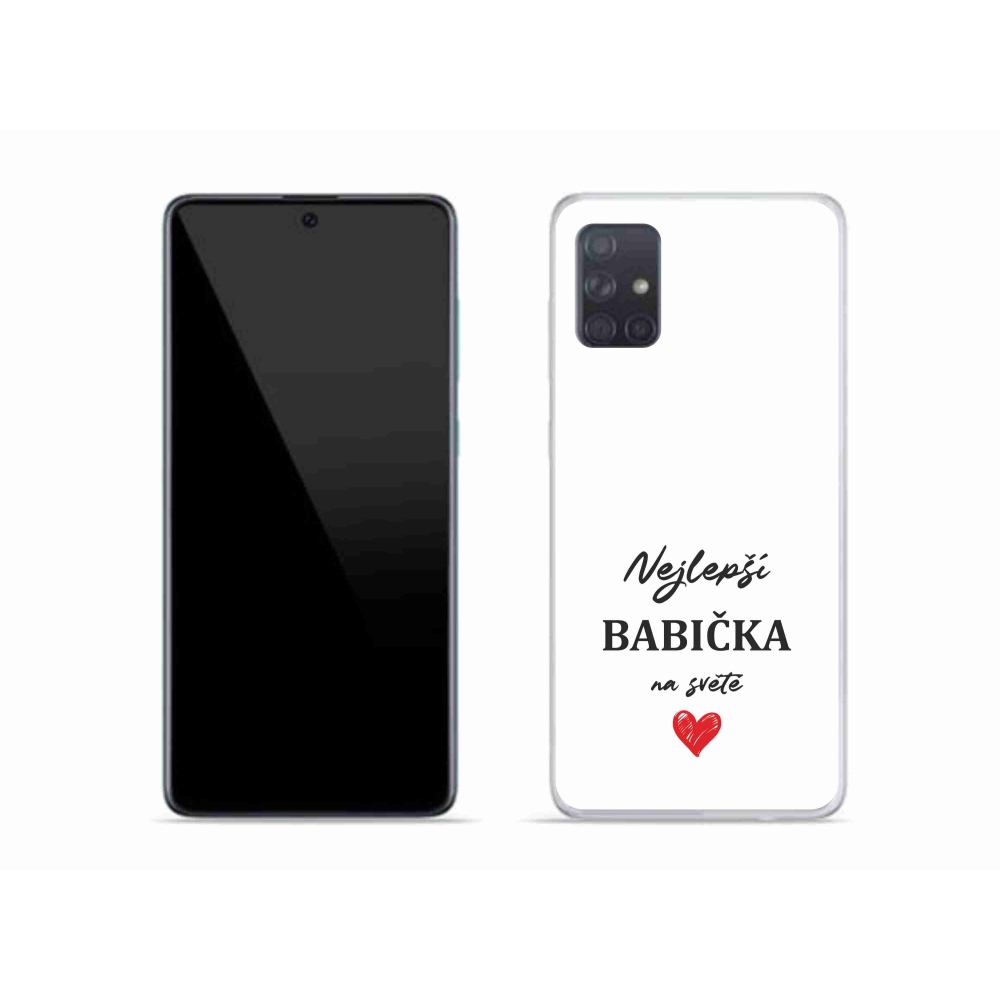 Gelový kryt mmCase na Samsung Galaxy A51 - nejlepší babička 1 bílé pozadí