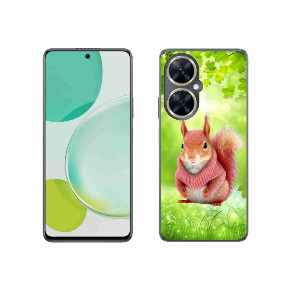 Gelový kryt mmCase na Huawei Nova 11i - veverka ve svetru