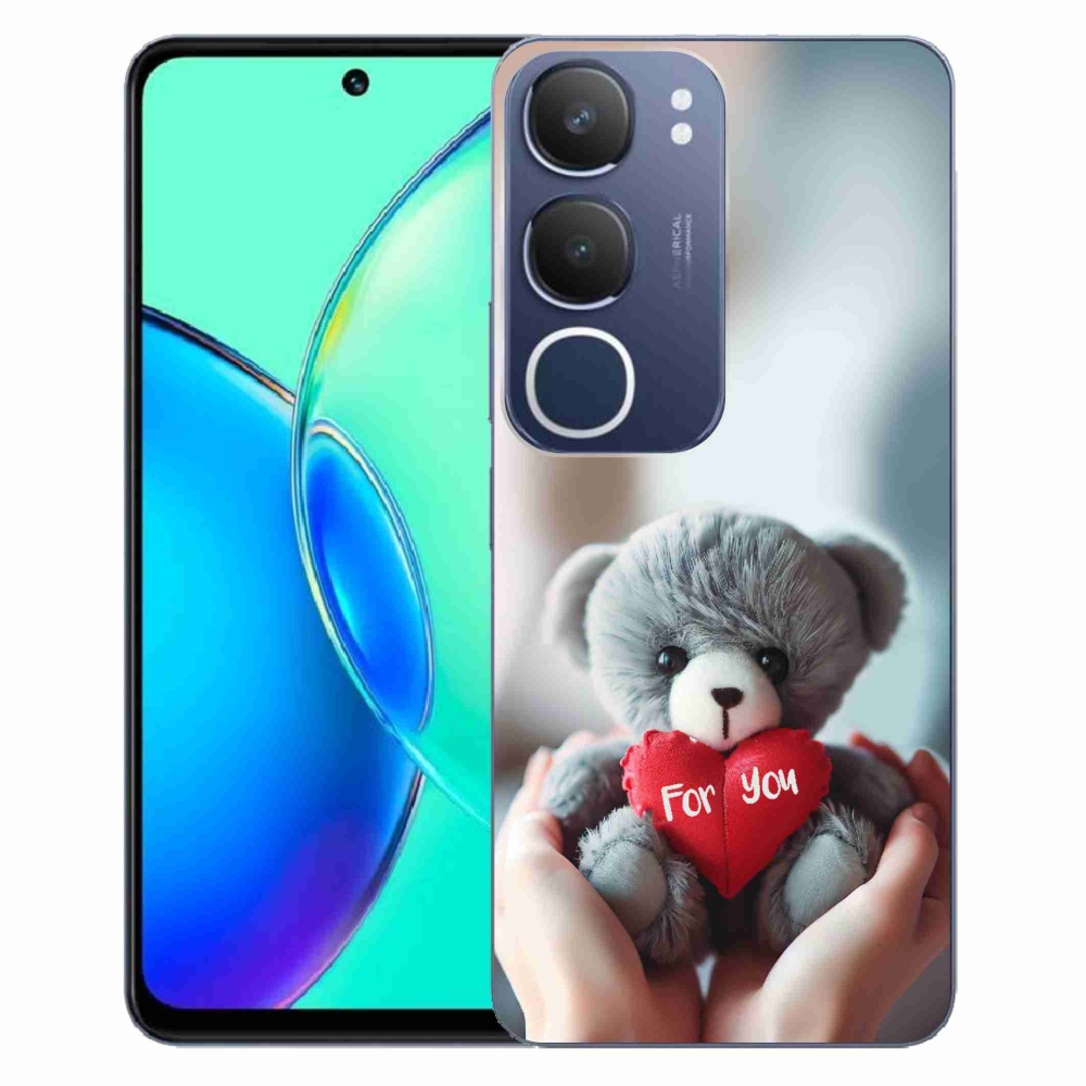 Gelový kryt mmCase na Vivo Y19s - medvídek pro zamilované
