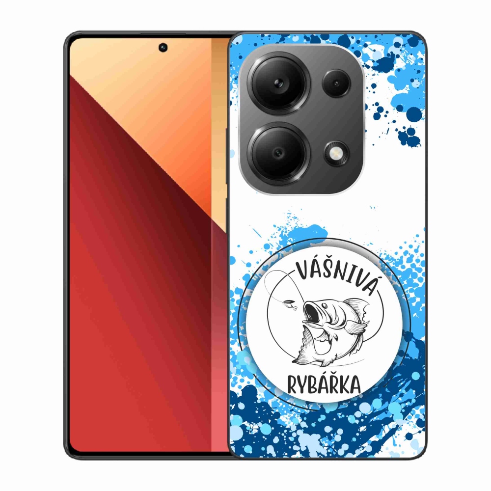 Gelový kryt mmCase na Xiaomi Redmi Note 13 Pro 4G/Poco M6 Pro  - vášnivá rybářka bílé pozadí