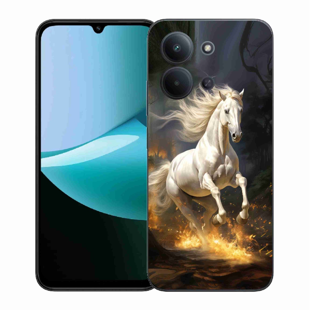 Gelový kryt mmCase na Xiaomi Redmi 15C 4G (171mm)/Poco C85 4G (171mm) - bílý kůň 2